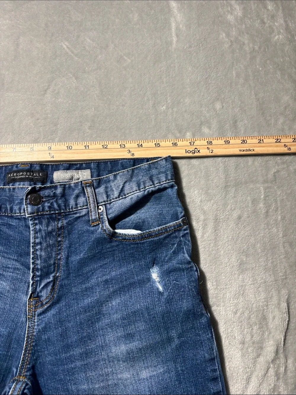 Aeropostale Men’s Skinny Jeans 31x32 Distressed Medium Wash Denim